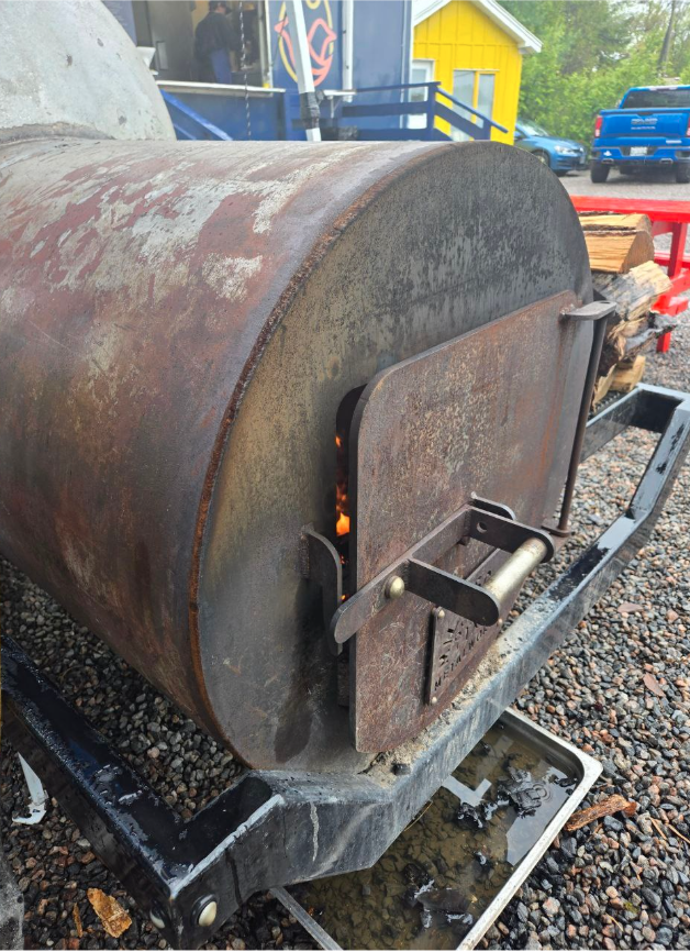 The smoker at Smokin' Birds BBQ, Bala